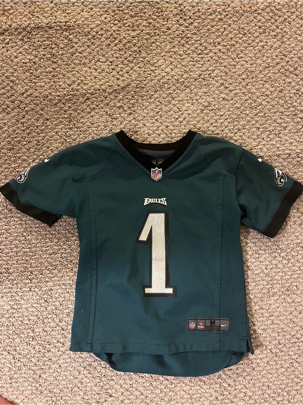 Kids Philadelphia Eagles Jersey in Midnight Green with Black Trim